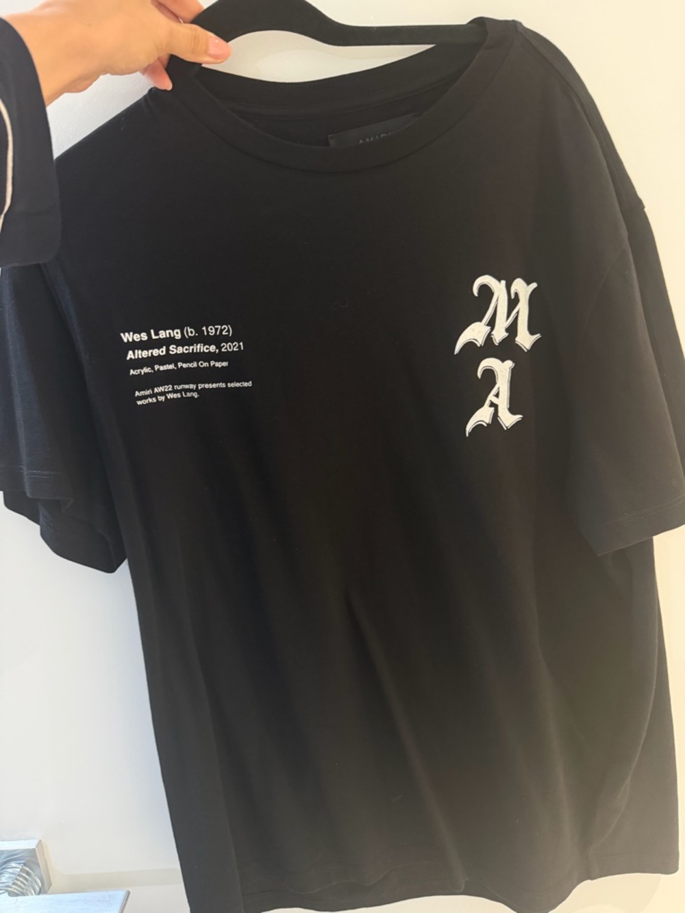 AMIRI Black Short-Sleeve Graphic Logo Tee